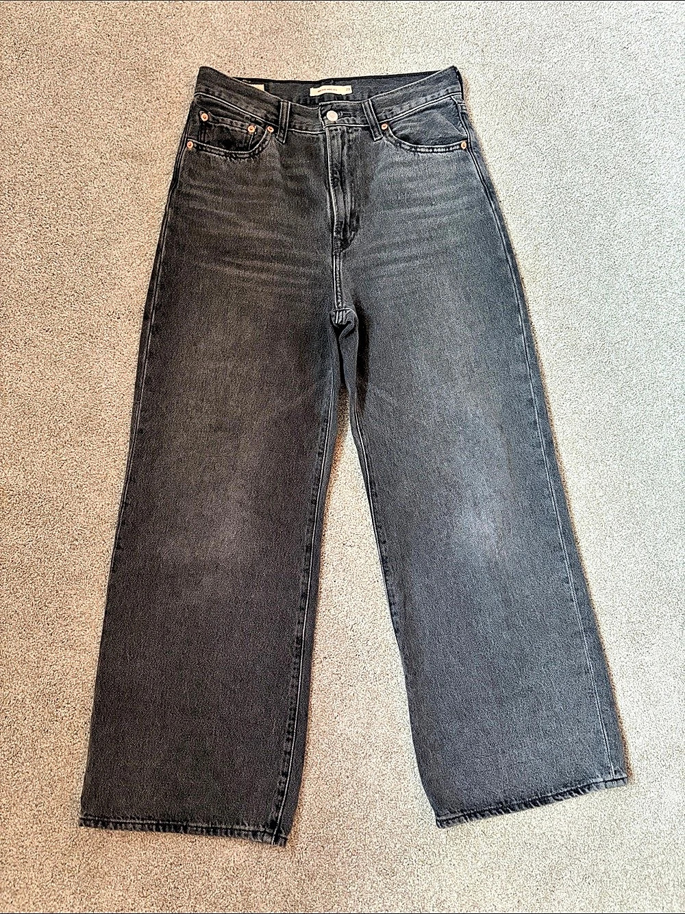 Levi's Ribcage Wide Leg Jeans Gray